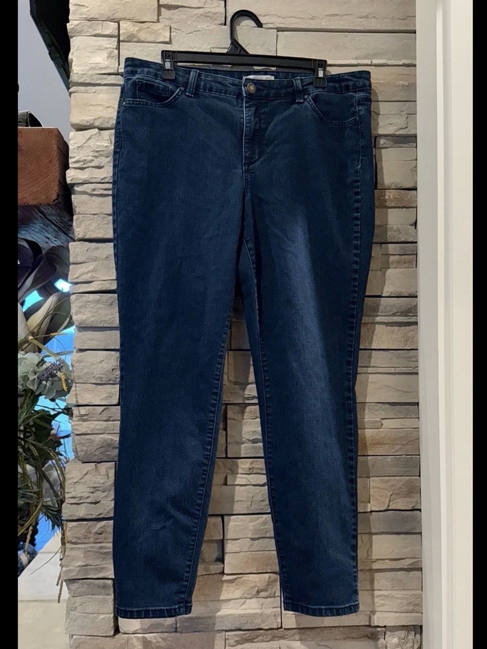 Vintage America Blues Boho Skinny Ankle Stretch Jeans Size 14/32 Waist 36